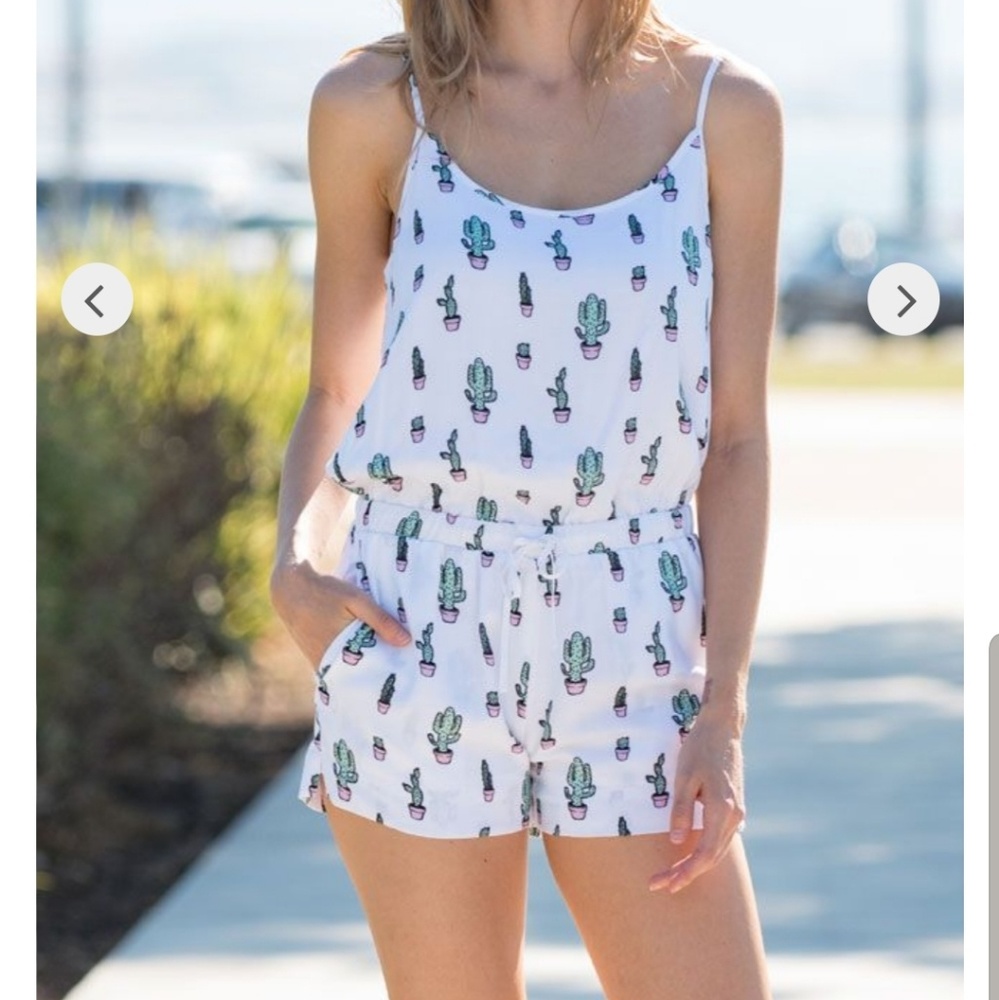 NWT Tipsy Elves Cactus Romper Large